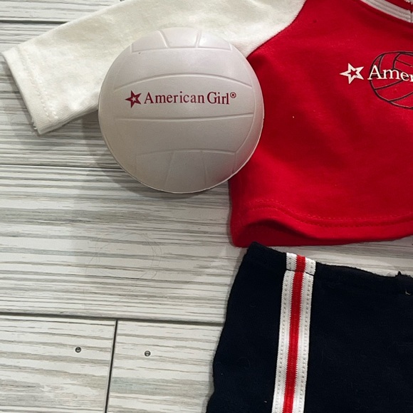 American Girl 18” Doll Volleyball Outfit Red Black - Picture 4 of 8